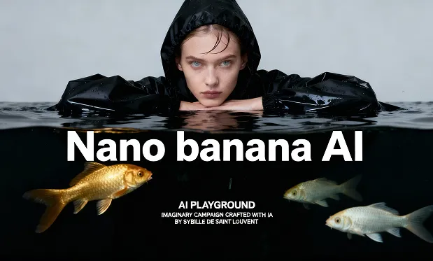 Troque o texto 'Escape TO THE BEACH' na imagem por 'Nano Banana IA'.